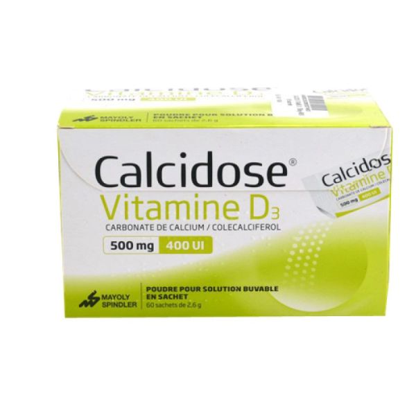 Calcidose Vit D 500Mg/400Ui Sac 60