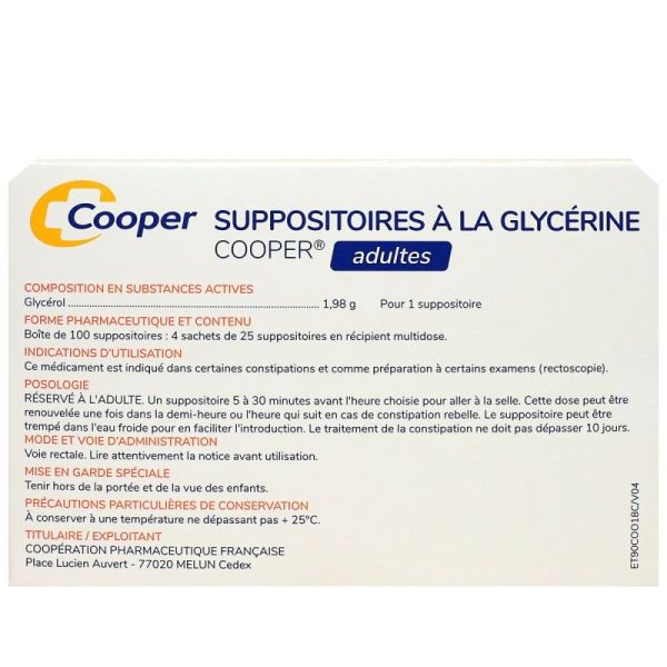 Glycerine Sup Ad Cooper 100