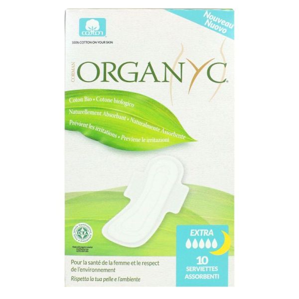 Organyc Serviette Coton Bio Maxi Protect /10