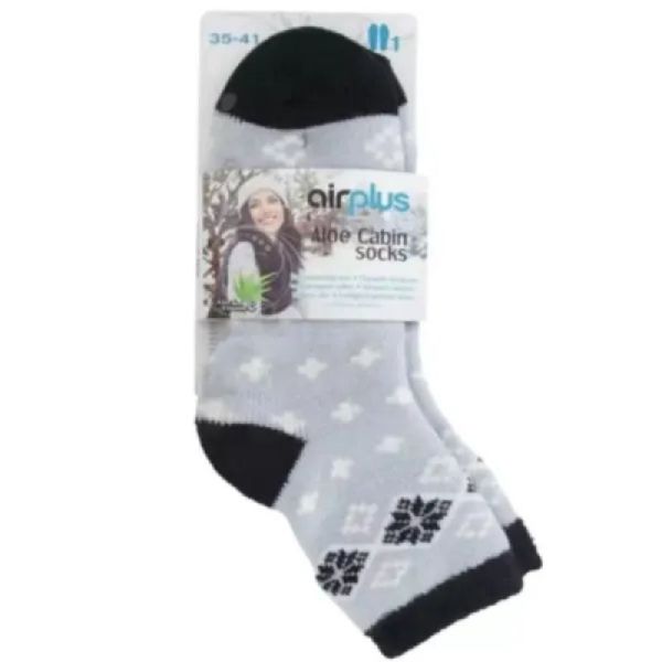 Air Plus Chaussons Aloe Flocon Noir Taille 35-41