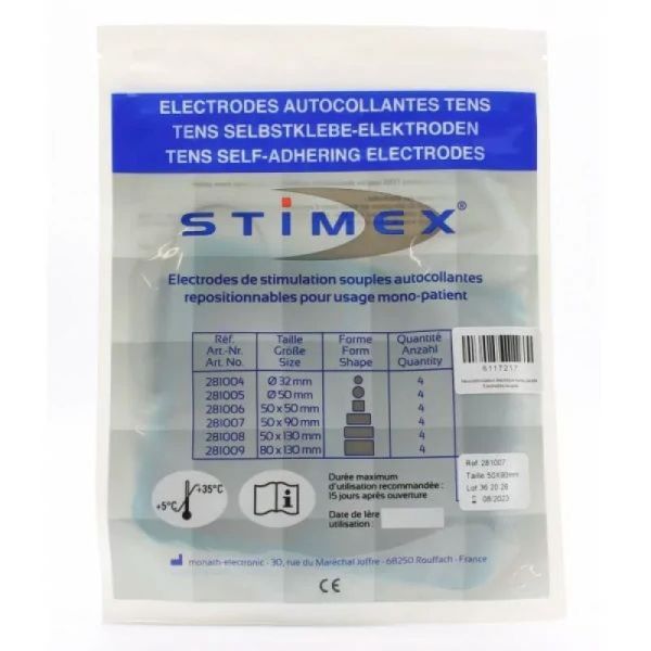 Stimex Electrode 50X90Mm/4 Rectangles Ref 281007