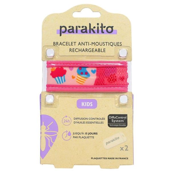 Para'kito Kids Bracelet Répulsif Moustique Cupcake