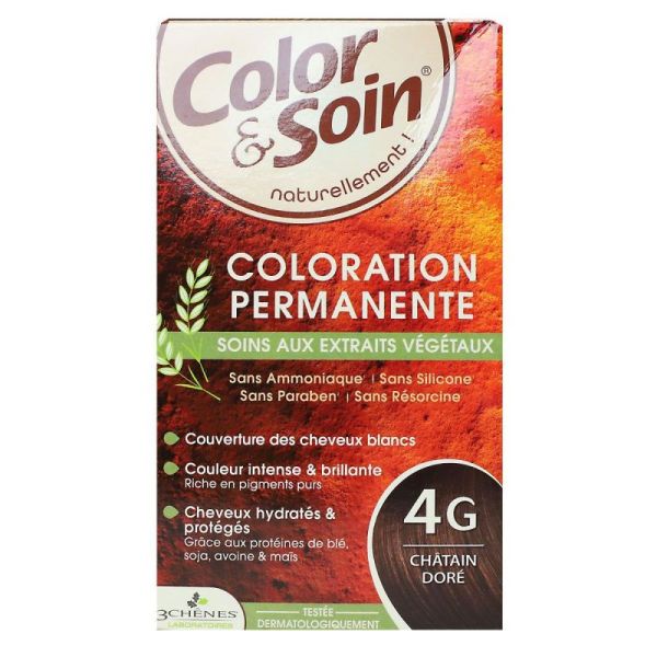 Color & Soin Kit Coloration Permanente 4G Châtain Doré