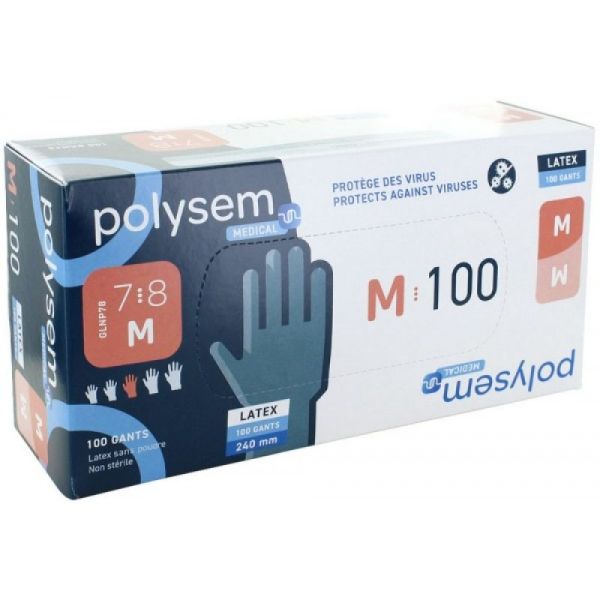 Polysem Gant Latex N/St N/Pdr Tm