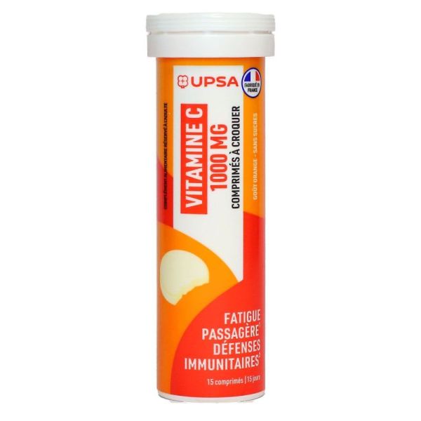 Vit C 1000Mg Upsa Cpr A Croquer 2X15