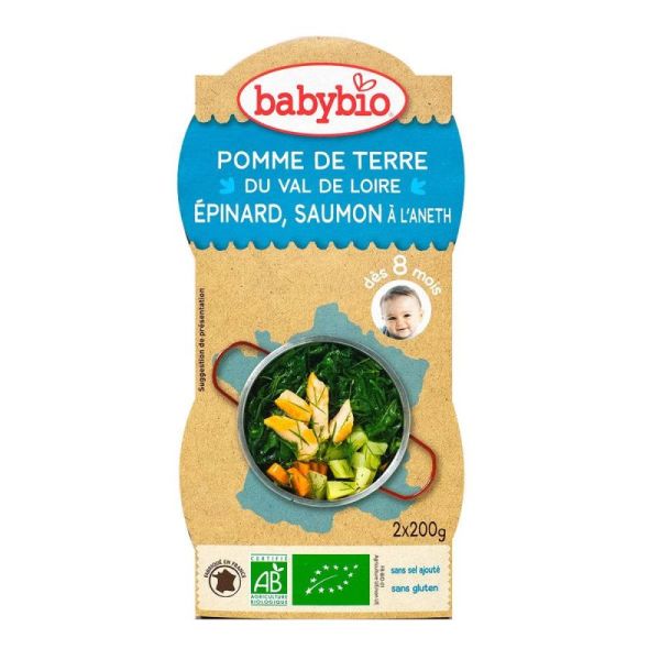 Babybio Alim Inf Pdt Épinards Saumon 2/200G