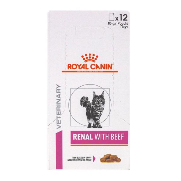 Long Veterinary Diet Cat Renal Boeuf 12x85Gr