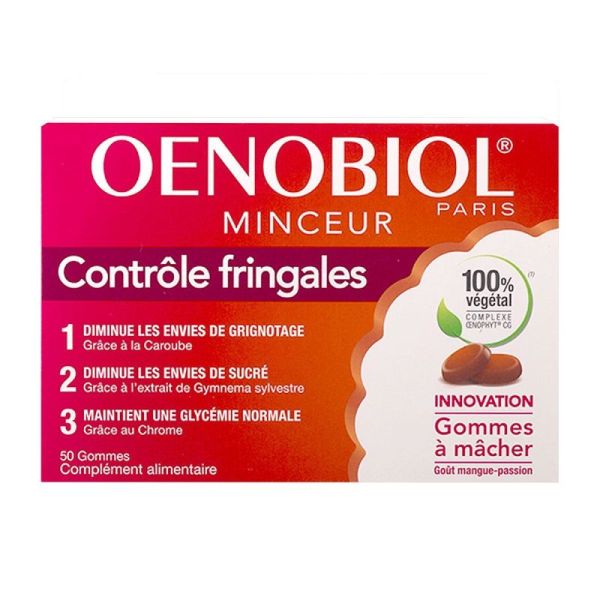 Oenobiol Contrôle des Fringales Gommes à Mâcher 50