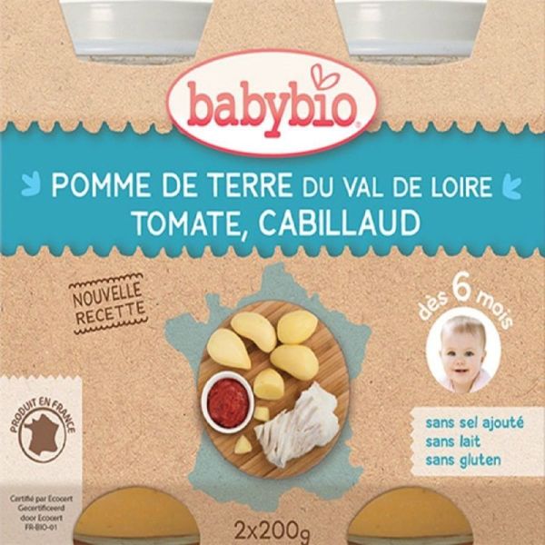 BABYBIO Alim Inf Pdt Cabillaud 2P/200G