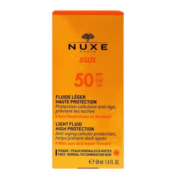Nuxe Sun Fluide Léger Visage SPF50 50ml