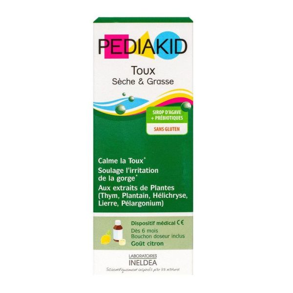 Pediakid Toux Sèche Grasse Sirop Citron 125ml