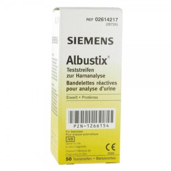 Albustix Bandelettes 50 - Bandelettes de Test pour la Détection des Protéines dans l'Urine