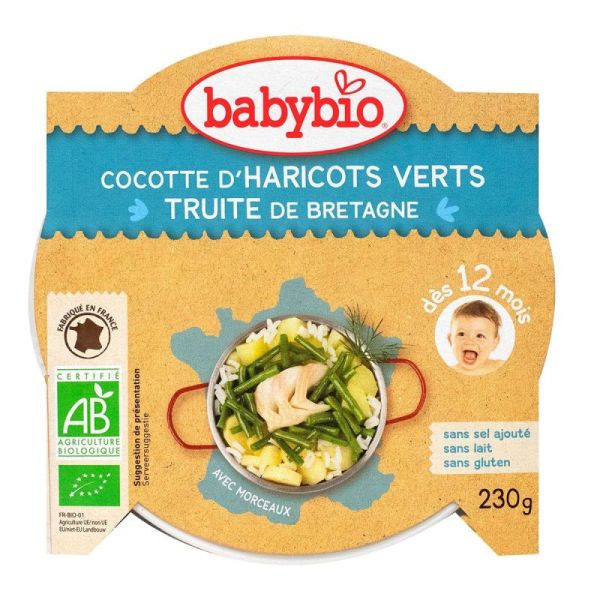 Babybio Alim Inf Haricot Vert Truite Ass/230G