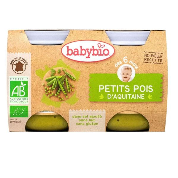 BABYBIO Alim Inf Pdt Petits Pois 2P/130G