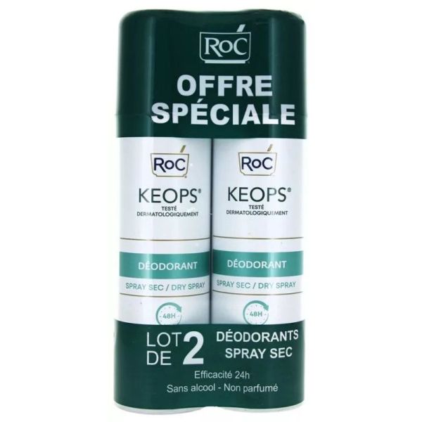Keops Deod Spr Sec 24H 150Mlx2