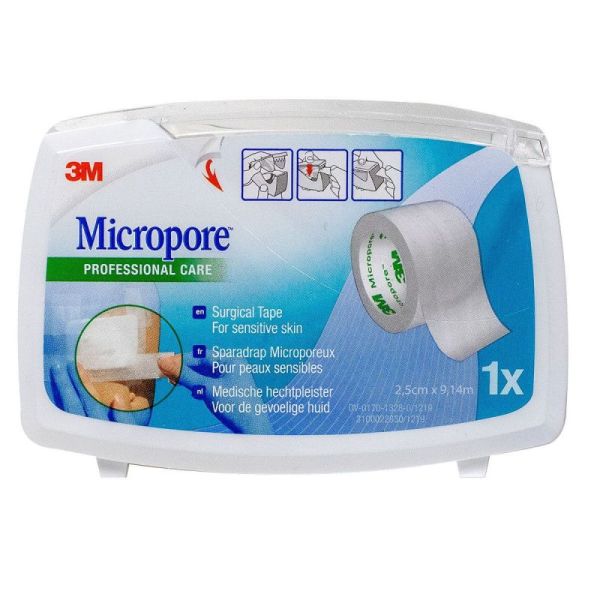 Micropore 25mm x 9,14m Blanc Dévidoir