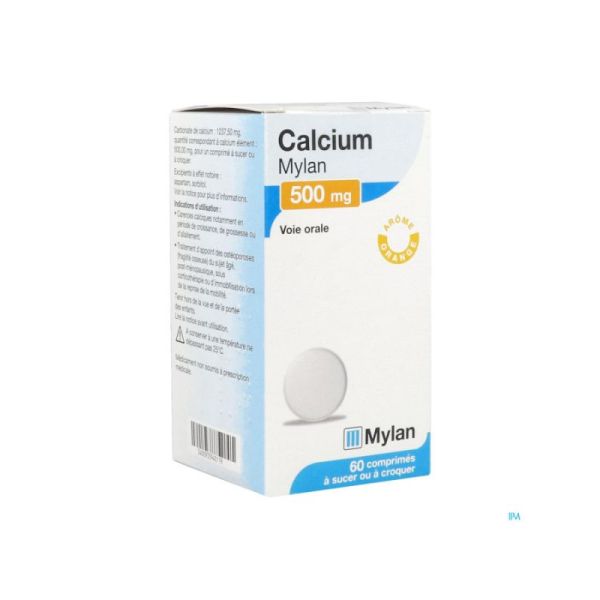 Calcium 500Mg Mylan Cpr Sucer 60