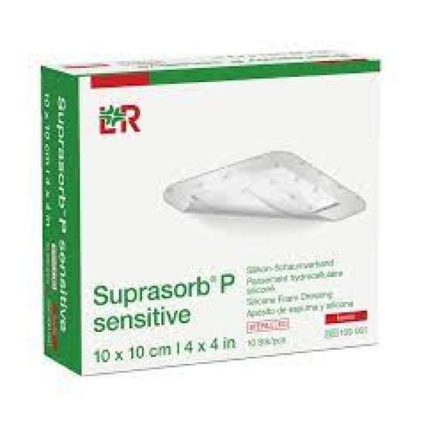 Suprasorb P Sensitive Bordures Litées 10x10 cm x10