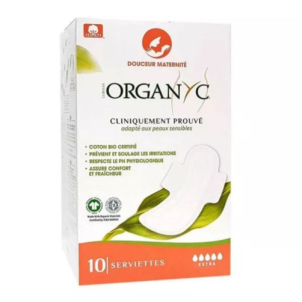 Organyc Maxi Maternité Boîte de 10