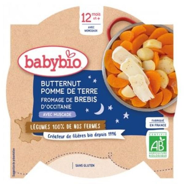 BABYBIO Butternut/Pdt Rouge/Brebis 230 G