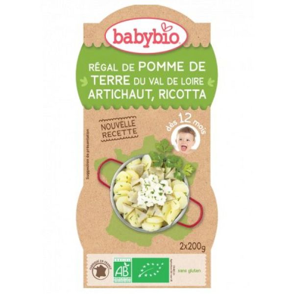 BABYBIO Alim Inf Pdt Artich Ricotta 2/200G